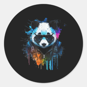 Panda Music Dj Controller Gaming Panda Classic Round Sticker