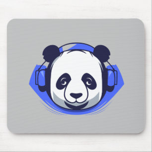 Panda Music Headphone City Rhyme Wonderful Vibes  Mouse Pad