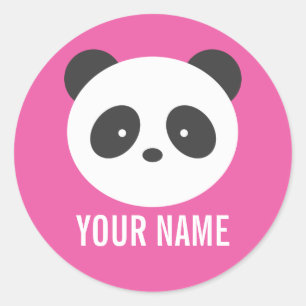 Panda name stickers