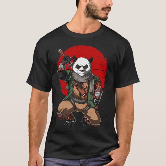 Panda Ninja Samurai T-Shirt (Front)