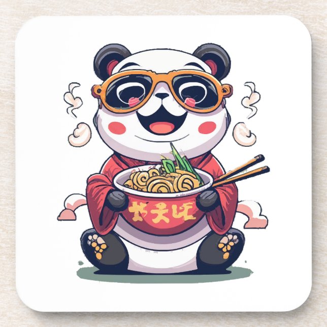 Panda Noodles Coaster (Front)