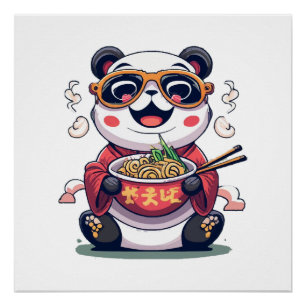 Panda Noodles Poster