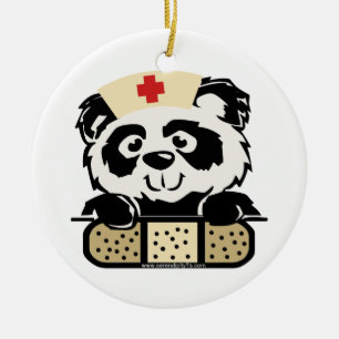 Panda Nurse Ceramic Tree Decoration