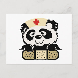 Panda Nurse Postcard