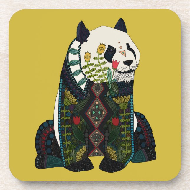panda ochre coaster (Front)