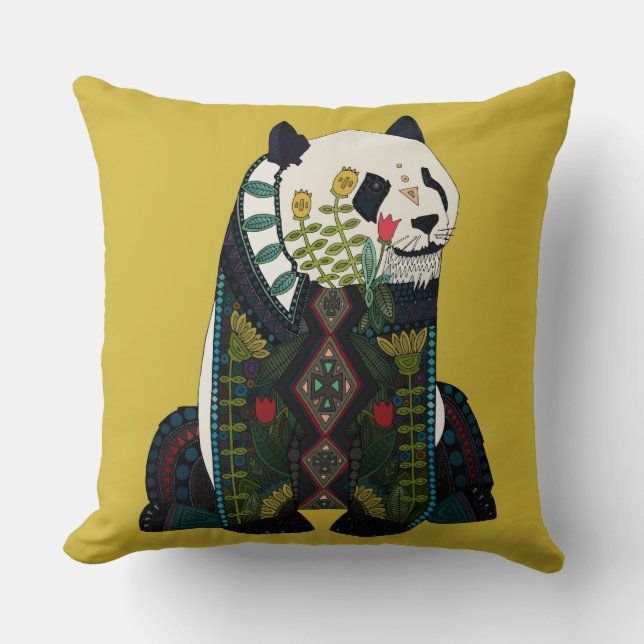 panda ochre cushion (Front)
