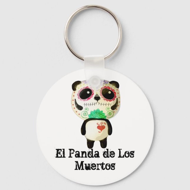 Panda of The Day of The Dead Key Ring (Front)