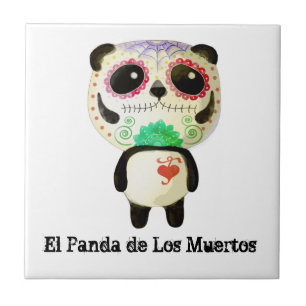 Panda of The Day of The Dead Tile