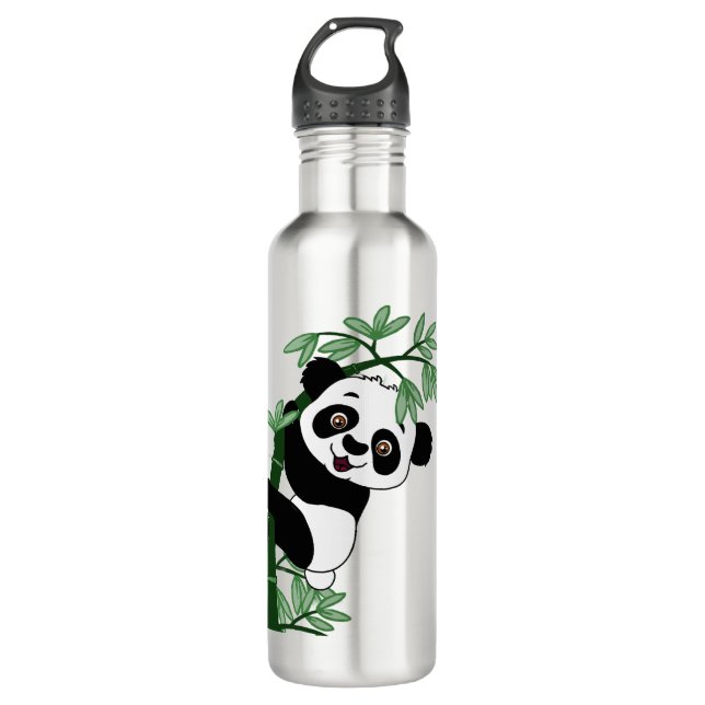 Panda on Bamboo 710 Ml Water Bottle (Front)
