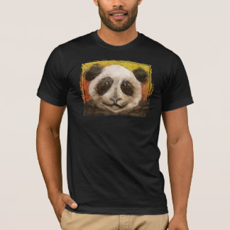 Panda on Black T-Shirt