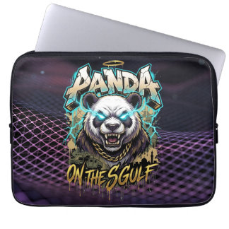 Panda on the Gulf - Edgy Urban Streetwear Graphic Laptop Sleeve
