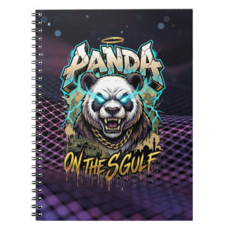 Panda on the Gulf - Edgy Urban Streetwear Graphic Notebook