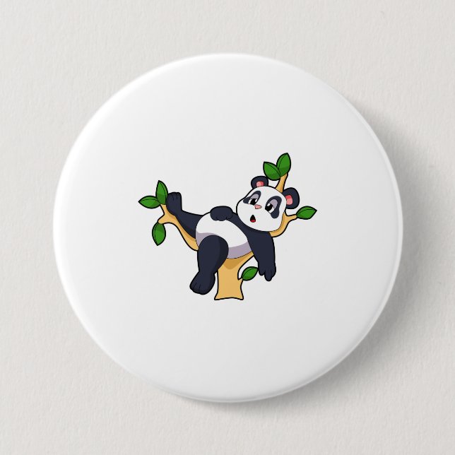 Panda on Tree 7.5 Cm Round Badge (Front)