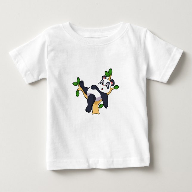 Panda on Tree Baby T-Shirt (Front)