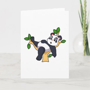Panda on Tree Card