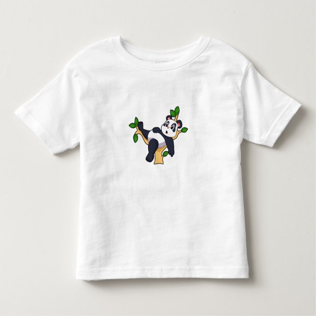 Panda on Tree Toddler T-Shirt (Front)