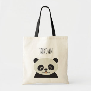 Panda Pal: Personalised Panda Illustration Tote Ba