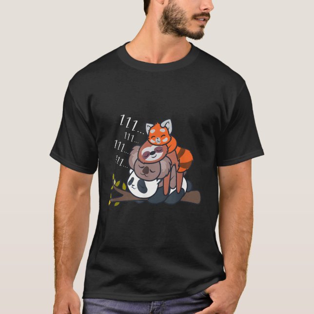 Panda Panda Panda Koala Sloth T-Shirt (Front)