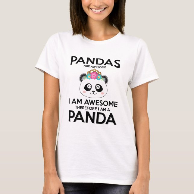 Panda Pandas Are Awesome Panda Bear - Funny Best T-Shirt (Front)