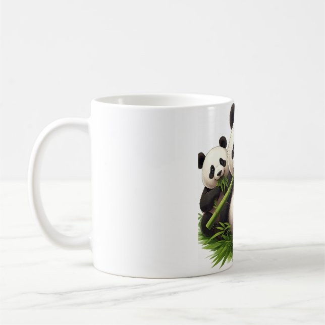 Panda Paradise: All You Can Eat Bamboo! Coffee Mug (Left)
