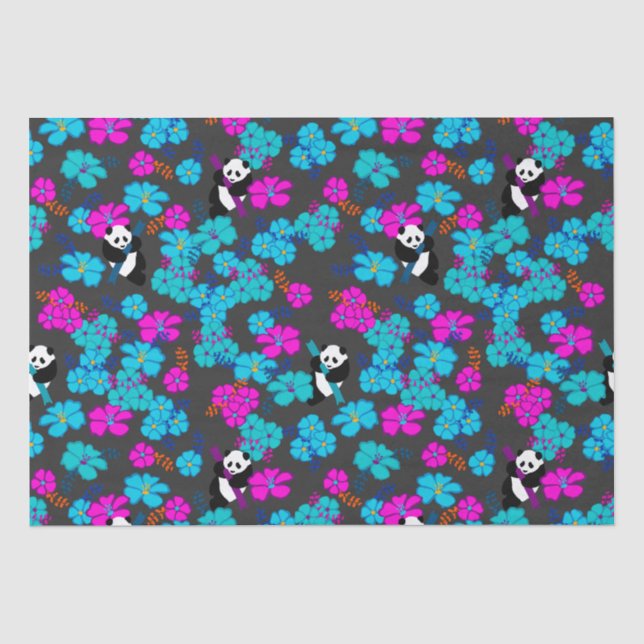 Panda Paradise Bloom Tissue Paper (Front)