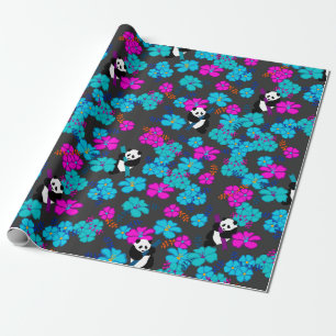 Panda Paradise Bloom Wrapping Paper