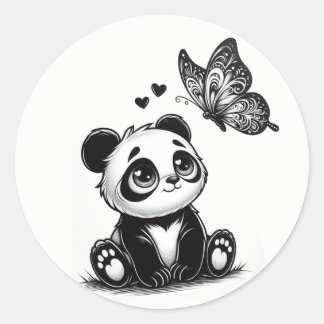 Panda Paradise Classic Round Sticker