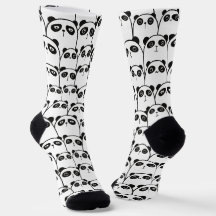 Panda pattern black and white