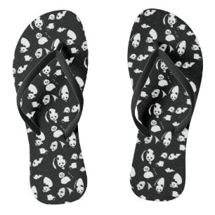 Panda pattern Black BG Thongs