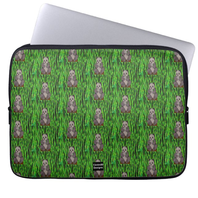 Panda (pattern) - Laptop Sleeve (Front)