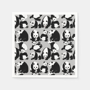 Panda pattern LGrey BG Napkin