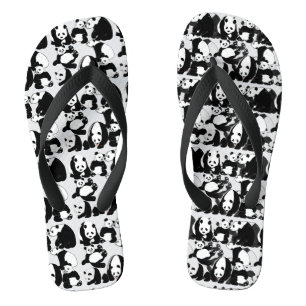 Panda pattern White BG Thongs
