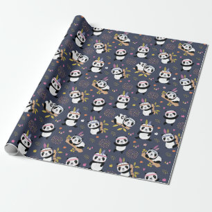 Panda Pattern Wrapping Paper