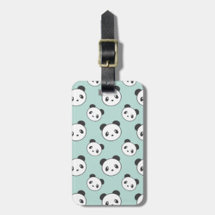 Panda patterned luggage tag
