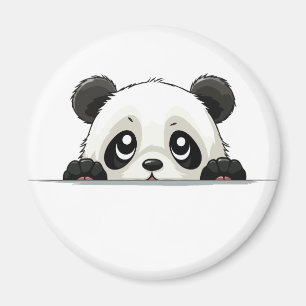 Panda Peeking Cute Adorable Funny Animal Cartoon Magnet