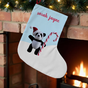 Panda Personalised Christmas Stocking