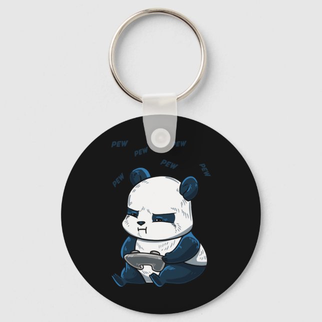 Panda Pew Cute Hob  Key Ring (Front)
