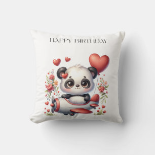 Panda Pilot Birthday Cushion
