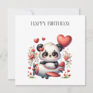 Panda Pilot Birthday Invitation