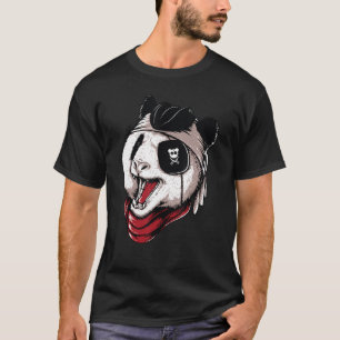 Panda Pirate Jolly Roger Flag Skull for lovers Cap T-Shirt