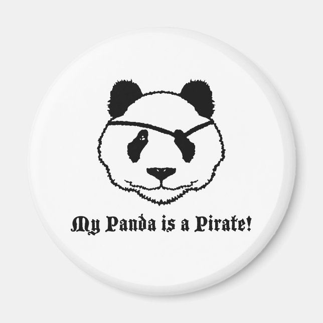 Panda Pirate Magnet (Front)