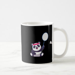Panda Playing Badminton Funny Sports Player Coach Coffee Mug