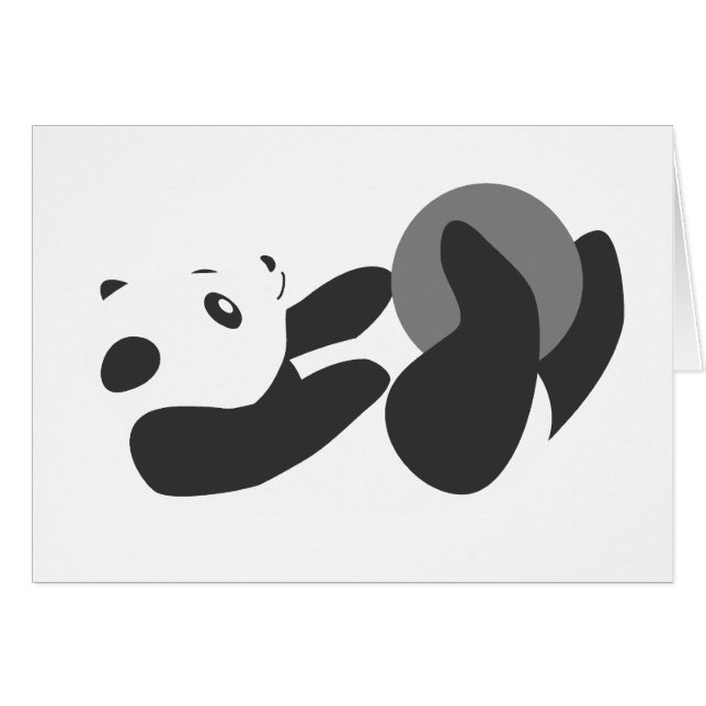 Panda Playing (Black) (Front Horizontal)