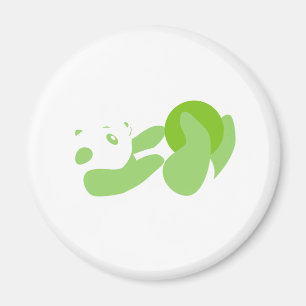Panda Playing (Green) Magnet