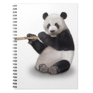 Panda playing the Flute T-Shirt Notebook