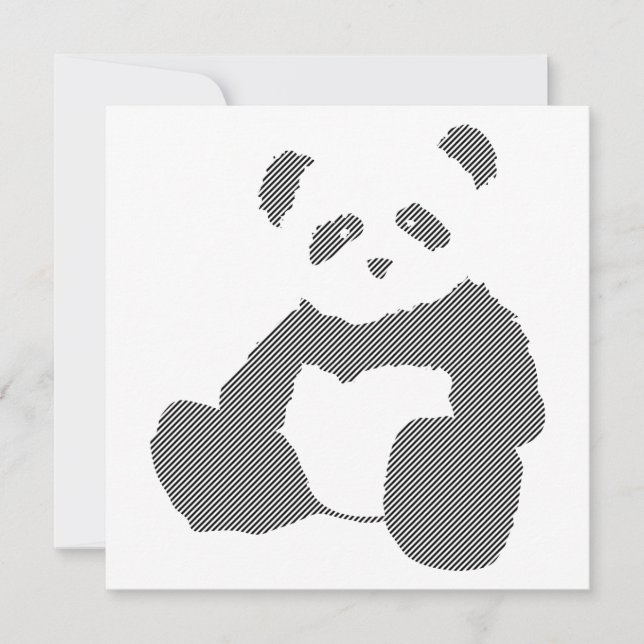 panda plush invitation (Front)