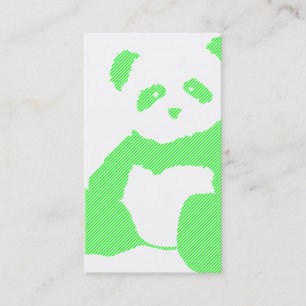 panda plush stripes business card
