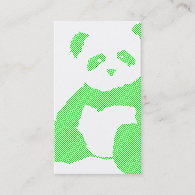 panda plush stripes business card (Front)