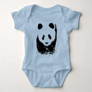 Panda Pop Art Baby Bodysuit