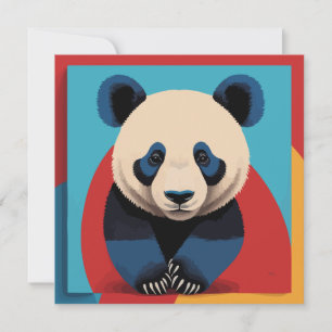 Panda pop art card